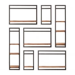 Ars manufacti Étagères murales Manchester VI (7 élém.) - Acacia massif / Métal - Acacia / Anthracite 16 Ars manufacti Étagères murales Manchester VI (7 élém.) - Acacia massif / Métal - Acacia / Anthracite -Meubles de salon Soldes 1000213212 200713 18104000010 DETAILS P000000001000213212