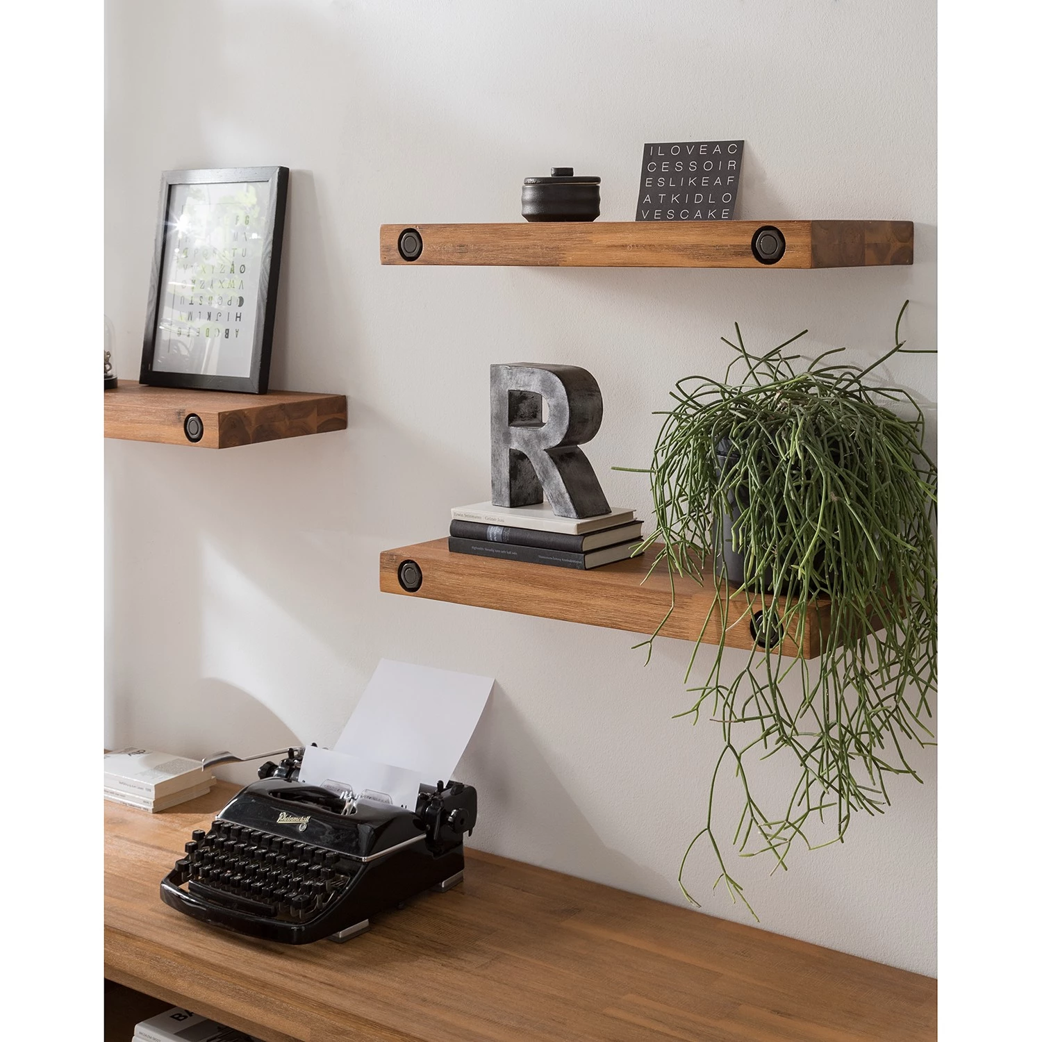 Ars manufacti Tablettes murales Manchester (lot de 3) - Acacia massif - Largeur : 60 cm 5 Ars manufacti Tablettes murales Manchester (lot de 3) - Acacia massif - Largeur : 60 cm – Image 3