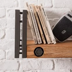 Ars manufacti Tablettes murales Manchester (lot de 2) - Acacia massif / Métal - Acacia / Anthracite - Largeur : 150 cm -Meubles de salon Soldes 1000213218 200831 09510100024 DETAILS P000000001000213218