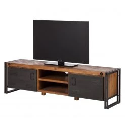 Ars manufacti Meubles TV Manchester III (3 éléments) - Acacia massif / Métal - Acacia / Anthracite -Meubles de salon Soldes 1000213222 200831 09510400052 DETAILS P000000001000213222