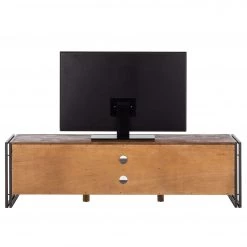 Ars manufacti Meubles TV Manchester III (3 éléments) - Acacia massif / Métal - Acacia / Anthracite -Meubles de salon Soldes 1000213222 200831 09510400055 DETAILS P000000001000213222
