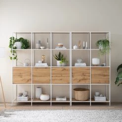 Fredriks Étagère Meon III - Imitation chêne - Largeur : 101 cm -Meubles de salon Soldes 1000213233 210517 12591100002 MOOD DETAILS P000000001000213233 mood