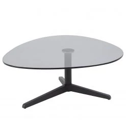 Red Living Table basse Mandan II - Verre / Métal - Gris / Noir