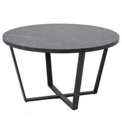 Red Living Table basse Lugoff - Imitation marbre noir / Noir