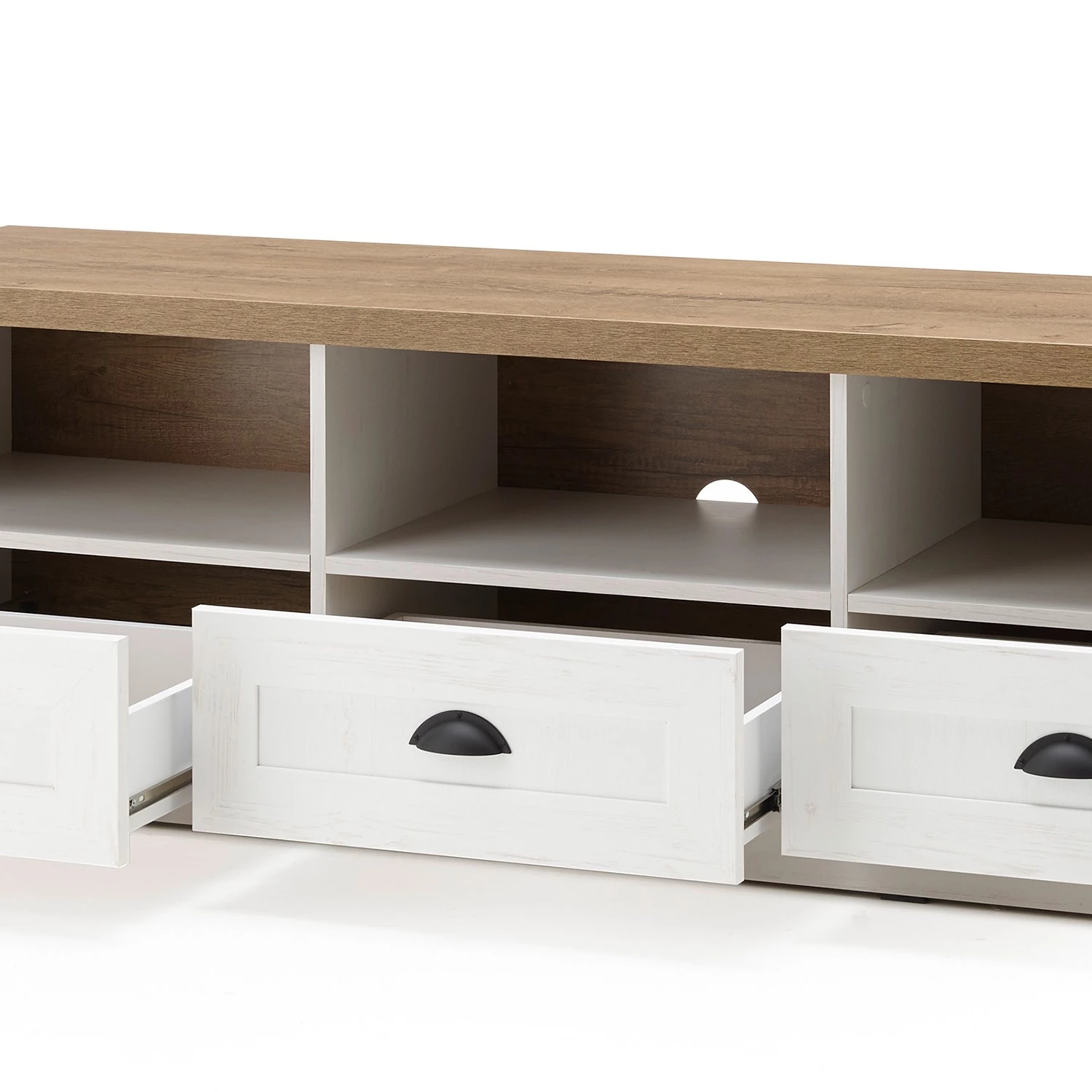 Norrwood Meuble TV Proville II - Imitation chêne blanc / Imitation chêne 8 Norrwood Meuble TV Proville II - Imitation chêne blanc / Imitation chêne – Image 6