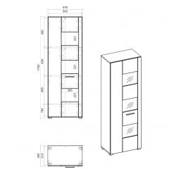 Loftscape Ensemble meubles TV Cely III (4 élém.) - Blanc brillant / Blanc mat 47 Loftscape Ensemble meubles TV Cely III (4 élém.) - Blanc brillant / Blanc mat -Meubles de salon Soldes 1000214314 200527 07025400208 SKETCH DETAILS P000000001000214314 sketch