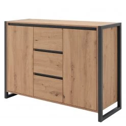 Red Living Buffet Denville II - Imitation chêne artisan / Anthracite