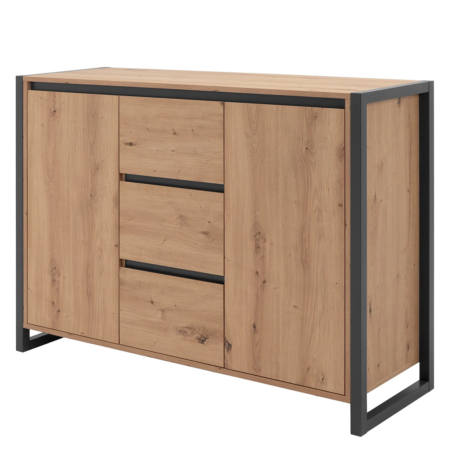 Red Living Buffet Denville II - Imitation chêne artisan / Anthracite 3 Red Living Buffet Denville II - Imitation chêne artisan / Anthracite