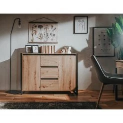 Red Living Buffet Denville II - Imitation chêne artisan / Anthracite 16 Red Living Buffet Denville II - Imitation chêne artisan / Anthracite -Meubles de salon Soldes 1000214501 200608 14164700095 MOOD DETAILS P000000001000214501 mood