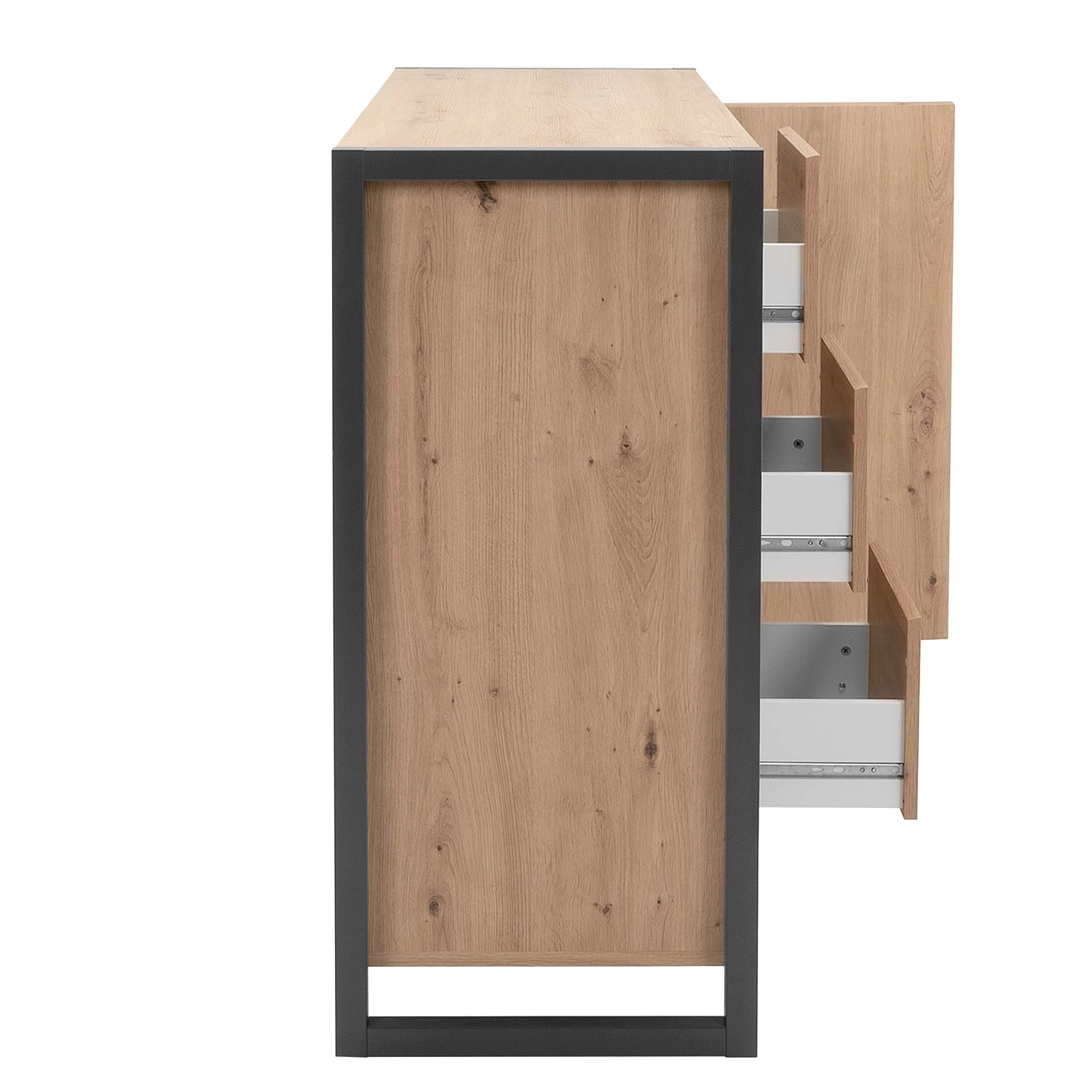 Red Living Buffet Denville II - Imitation chêne artisan / Anthracite 10 Red Living Buffet Denville II - Imitation chêne artisan / Anthracite – Image 8