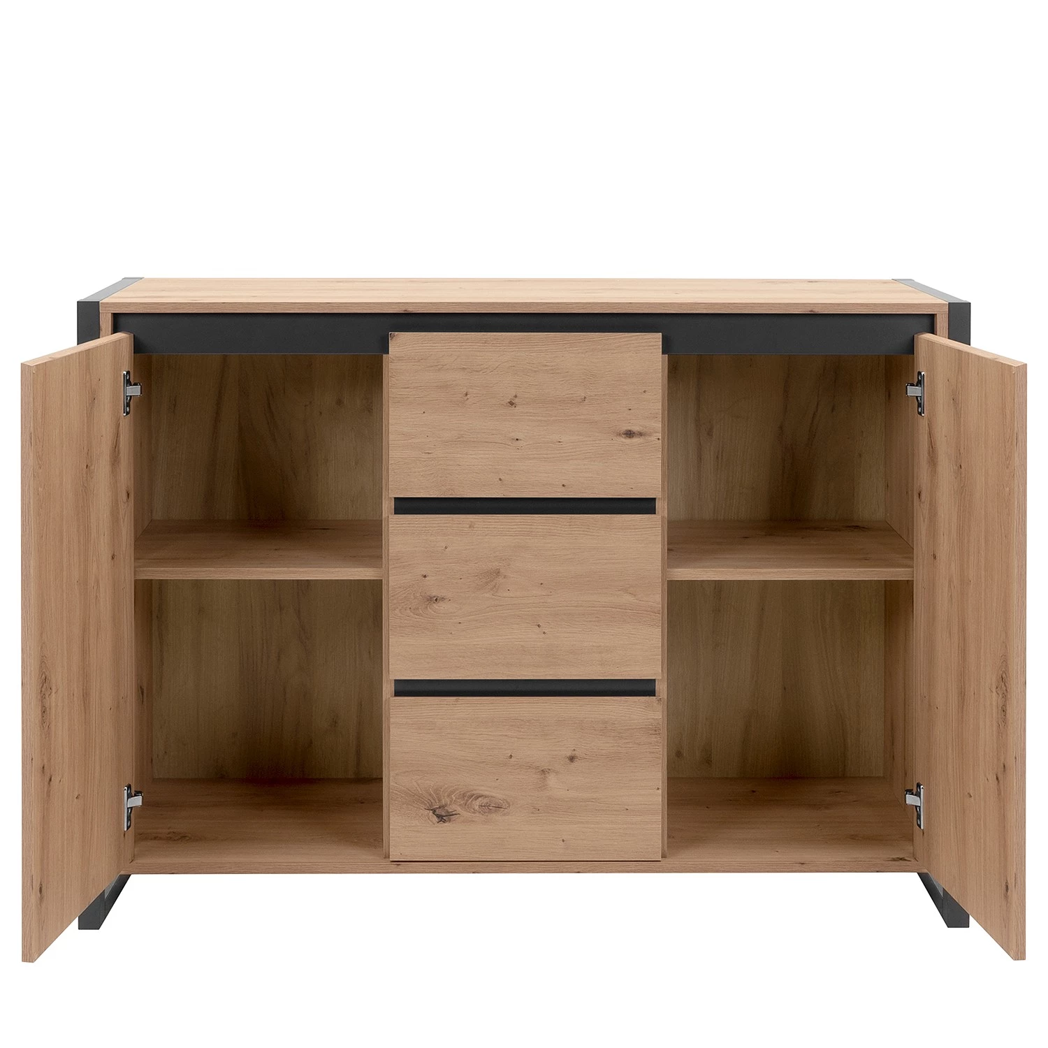 Red Living Buffet Denville II - Imitation chêne artisan / Anthracite 14 Red Living Buffet Denville II - Imitation chêne artisan / Anthracite – Image 12