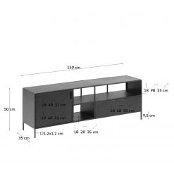 Red Living Meuble TV Exford - Métal - Noir -Meubles de salon Soldes 1000215300 200612 09122700036 SKETCH DETAILS P000000001000215300 sketch