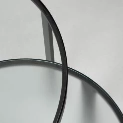 Norrwood Bout de canapé Gilman - Verre / Métal - Noir -Meubles de salon Soldes 1000215310 200612 09130300082 DETAILS P000000001000215310