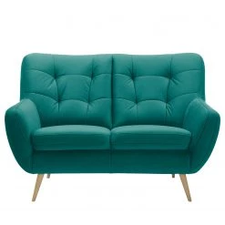 Fredriks Canapé Sawston I (2 places) - Velours - Bleu pétrole -Meubles de salon Soldes 1000215353 201209 18162500261 DETAILS P000000001000215353