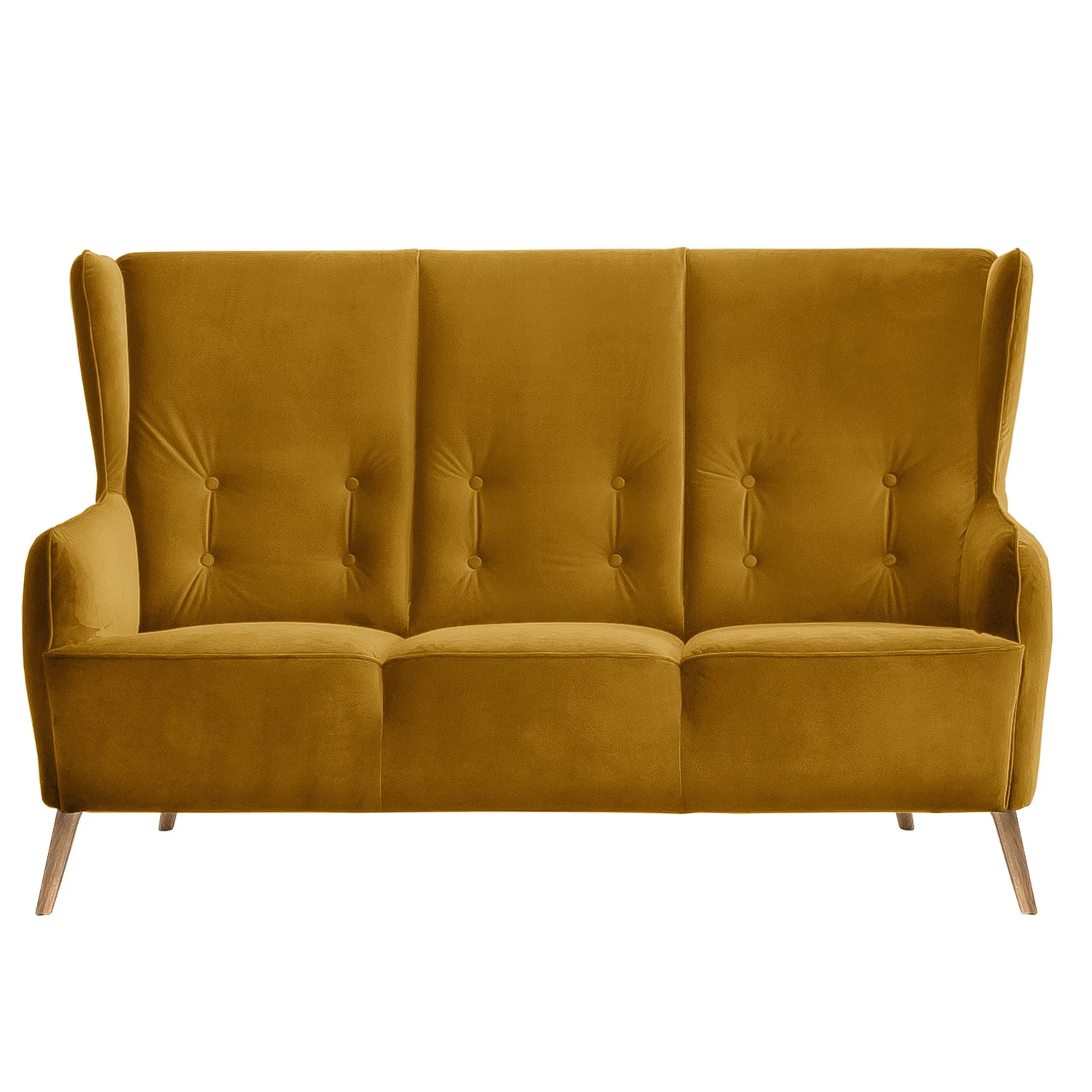 Fredriks Ensemble de canapés Bonham (3-2-1-rep.) - Velours - Jaune olive 7 Fredriks Ensemble de canapés Bonham (3-2-1-rep.) - Velours - Jaune olive – Image 5