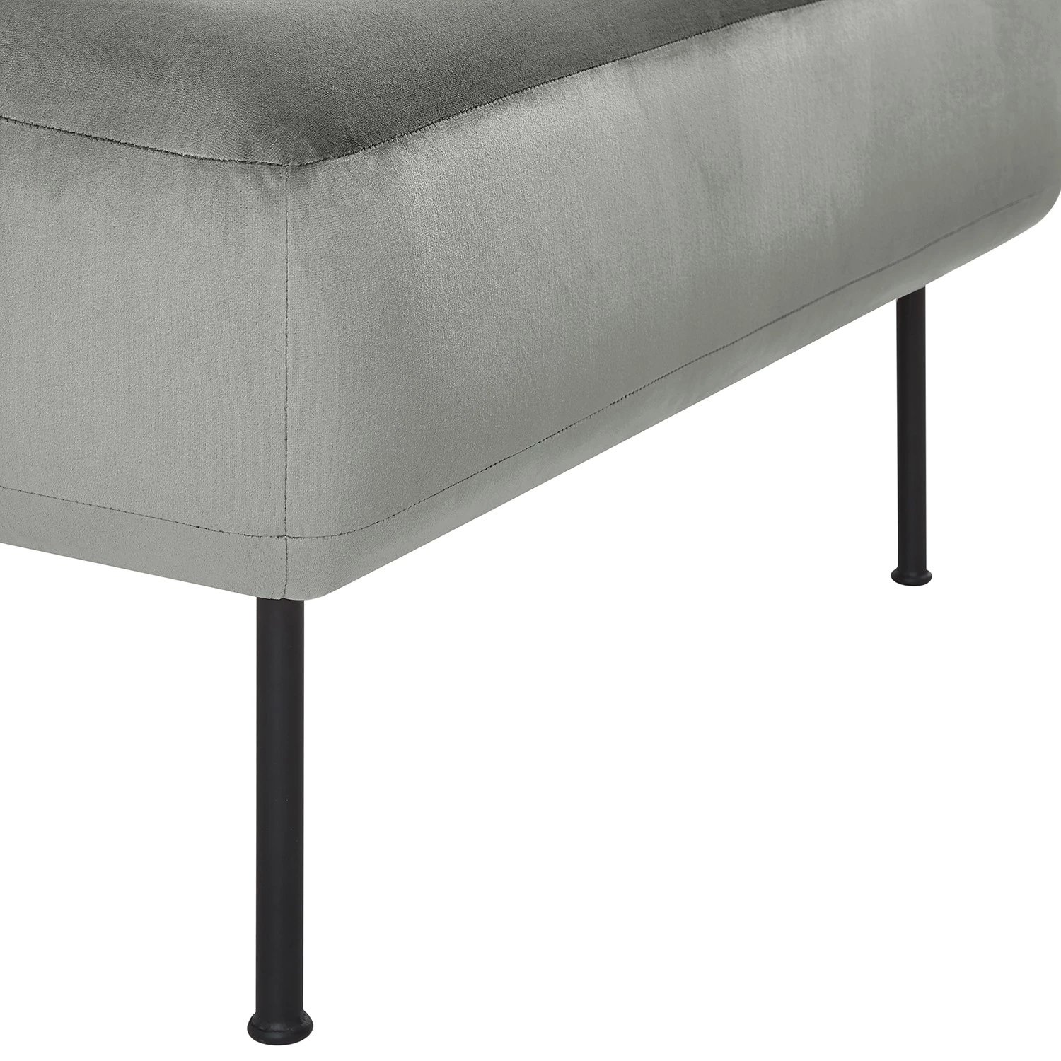 Fredriks Repose-pieds capitonné Bleecker - Velours - Gris 8 Fredriks Repose-pieds capitonné Bleecker - Velours - Gris – Image 6