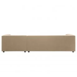 Fredriks Canapé d’angle Berlou II - microfibre - Beige - Méridienne courte à droite (vue de face) -Meubles de salon Soldes 1000216280 210218 14200600172 DETAILS P000000001000216280