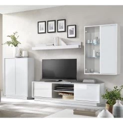 LC Spa Ensemble meubles TV Ice (4 éléments) - Blanc brillant