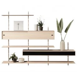 Studio Copenhagen Étagère murale Lautaro VI - Partiellement en chêne massif - Chêne clair