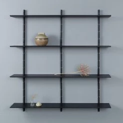 Studio Copenhagen Étagère murale Lautaro IV - Partiellement en chêne massif - Chêne / Noir -Meubles de salon Soldes 1000216661 200820 06180500213 MOOD DETAILS P000000001000216661 mood