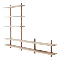 Studio Copenhagen Étagère murale Lautaro VIII - Partiellement en chêne massif - Chêne clair