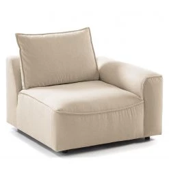 Studio Copenhagen Fauteuil Buckley I - Tissu Saia: Beige - Accoudoir monté à droite (vu de face)