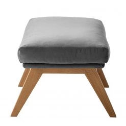 Studio Copenhagen Repose-pieds Marols - Velours Shyla: Gris - Chêne clair -Meubles de salon Soldes 1000217126 201117 16580900010 DETAILS P000000001000217126