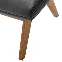 Studio Copenhagen Repose-pieds Marols - Velours Shyla: Gris - Chêne clair -Meubles de salon Soldes 1000217126 201117 16580900013 DETAILS P000000001000217126