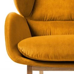 Studio Copenhagen Fauteuil Marols - Velours Shyla: Orange jaune - Chêne clair -Meubles de salon Soldes 1000217270 201117 15584000150 DETAILS P000000001000217270