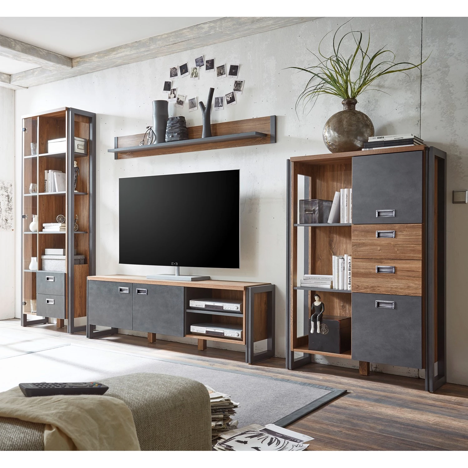Ars manufacti Ensemble meubles TV Marton IV (4 élém.) - Imitation chêne Stirling / Anthracite 3 Ars manufacti Ensemble meubles TV Marton IV (4 élém.) - Imitation chêne Stirling / Anthracite