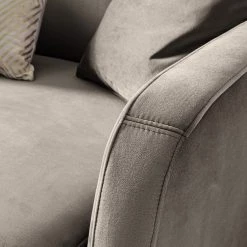 Jack & Alice Canapé convertible Teresina - Velours - Platine - Largeur : 192 cm - Alignement à gauche -Meubles de salon Soldes 1000217673 211006 061518000175 DETAILS P000000001000217673