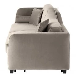 Jack & Alice Canapé convertible Teresina - Velours - Platine - Largeur : 192 cm - Alignement à gauche -Meubles de salon Soldes 1000217673 211006 06151800076 DETAILS P000000001000217673