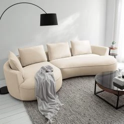 Studio Copenhagen Grand canapé Buckley II - Tissu Saia: Beige - Alignement à gauche -Meubles de salon Soldes 1000217828 210215 12150300207 MOOD DETAILS P000000001000217828 mood