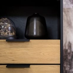 Studio Copenhagen Étagère Xavi - Placage en bois véritable / Métal - Chêne / Chêne noir -Meubles de salon Soldes 1000218026 220107 12570100094 DETAILS P000000001000218026