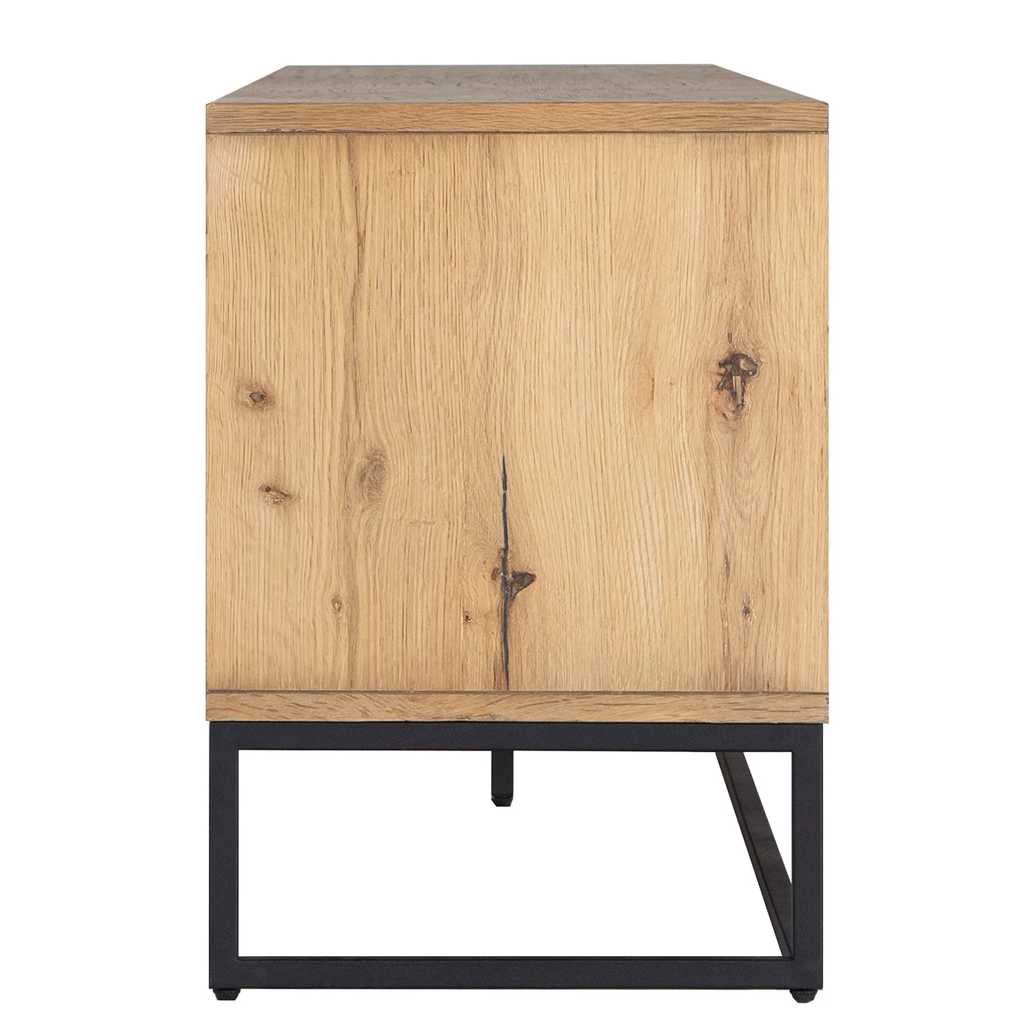 Studio Copenhagen Meuble TV Flox I - Placage en bois véritable / Métal -Chêne / Noir 7 Studio Copenhagen Meuble TV Flox I - Placage en bois véritable / Métal -Chêne / Noir – Image 5