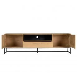 Studio Copenhagen Meuble TV Flox I - Placage en bois véritable / Métal -Chêne / Noir 20 Studio Copenhagen Meuble TV Flox I - Placage en bois véritable / Métal -Chêne / Noir -Meubles de salon Soldes 1000218126 210720 12071000012 DETAILS P000000001000218126