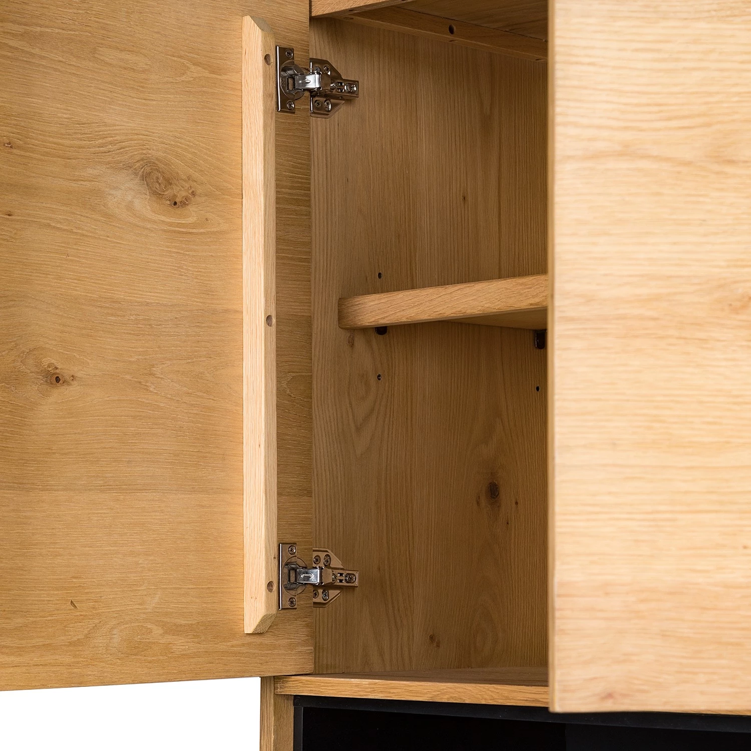 Studio Copenhagen Buffet haut Flox - Placage en bois véritable / Métal -Chêne / Noir 16 Studio Copenhagen Buffet haut Flox - Placage en bois véritable / Métal -Chêne / Noir – Image 14