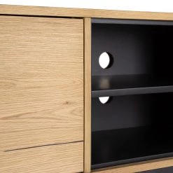 Studio Copenhagen Meuble TV Flox II - Placage en bois véritable / Métal -Chêne / Noir 23 Studio Copenhagen Meuble TV Flox II - Placage en bois véritable / Métal -Chêne / Noir -Meubles de salon Soldes 1000218134 210720 12062200009 DETAILS P000000001000218134