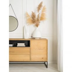 Studio Copenhagen Buffet Flox II - Placage en bois véritable / Métal -Chêne / Noir 20 Studio Copenhagen Buffet Flox II - Placage en bois véritable / Métal -Chêne / Noir -Meubles de salon Soldes 1000218135 211020 141438000038 DETAILS P000000001000218135