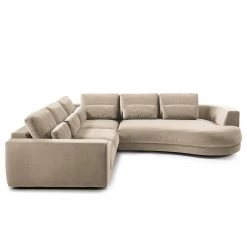 Studio Copenhagen Canapé d’angle Willows I - Velours Shyla: Beige - Méridienne longue à droite (vue de face) -Meubles de salon Soldes 1000218164 201208 11072900320 DETAILS P000000001000218164