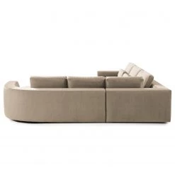 Studio Copenhagen Canapé d’angle Willows I - Velours Shyla: Beige - Méridienne longue à droite (vue de face) -Meubles de salon Soldes 1000218164 201208 11072900321 DETAILS P000000001000218164