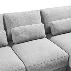 Studio Copenhagen Canapé d’angle Willows III - Tissu Amila: Gris clair - Méridienne courte à droite (vue de face) -Meubles de salon Soldes 1000218223 201215 18330500323 DETAILS P000000001000218223