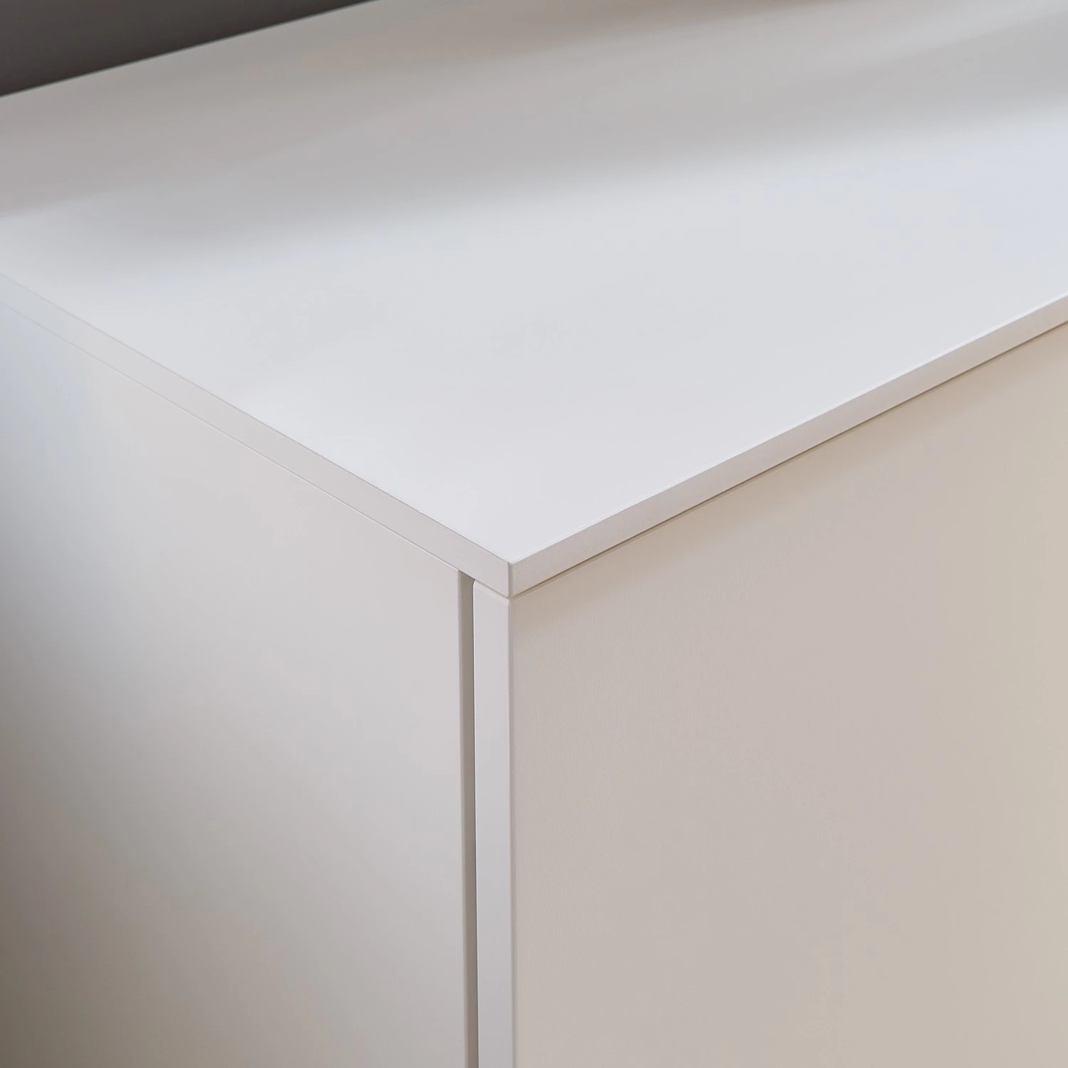 GWINNER Meuble TV Misano - Placage en bois véritable - Gris Sahara / Planches de chêne - Blanc / Chêne sauvage - Sans éclairage 7 GWINNER Meuble TV Misano - Placage en bois véritable - Gris Sahara / Planches de chêne - Blanc / Chêne sauvage - Sans éclairage – Image 5