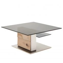 GWINNER Table basse Misano - Blanc / Chêne sauvage