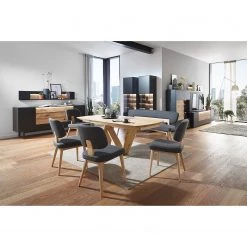 GWINNER Vitrine Misano - Placage en bois véritable - Gris Sahara / Planches de chêne - Anthracite / Chêne sauvage - Butoir à gauche - Avec éclairage 10 GWINNER Vitrine Misano - Placage en bois véritable - Gris Sahara / Planches de chêne - Anthracite / Chêne sauvage - Butoir à gauche - Avec éclairage -Meubles de salon Soldes 1000218344 200828 11293900222 MOOD DETAILS P000000001000218344 mood