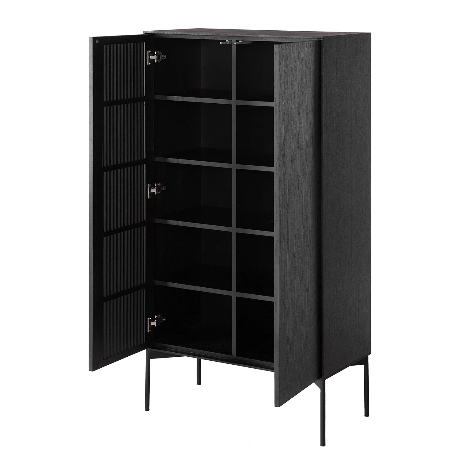 Studio Copenhagen Buffet haut Dowland - Placage en bois véritable - Chêne / Noir 7 Studio Copenhagen Buffet haut Dowland - Placage en bois véritable - Chêne / Noir – Image 5