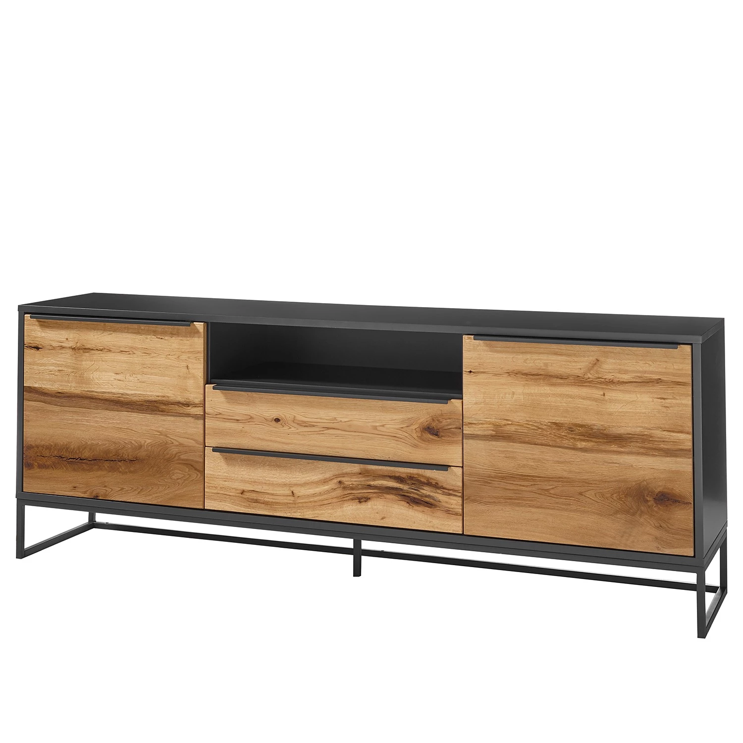 Red Living Buffet Barview II - Placage en chêne - Chêne / Anthracite 10 Red Living Buffet Barview II - Placage en chêne - Chêne / Anthracite – Image 8