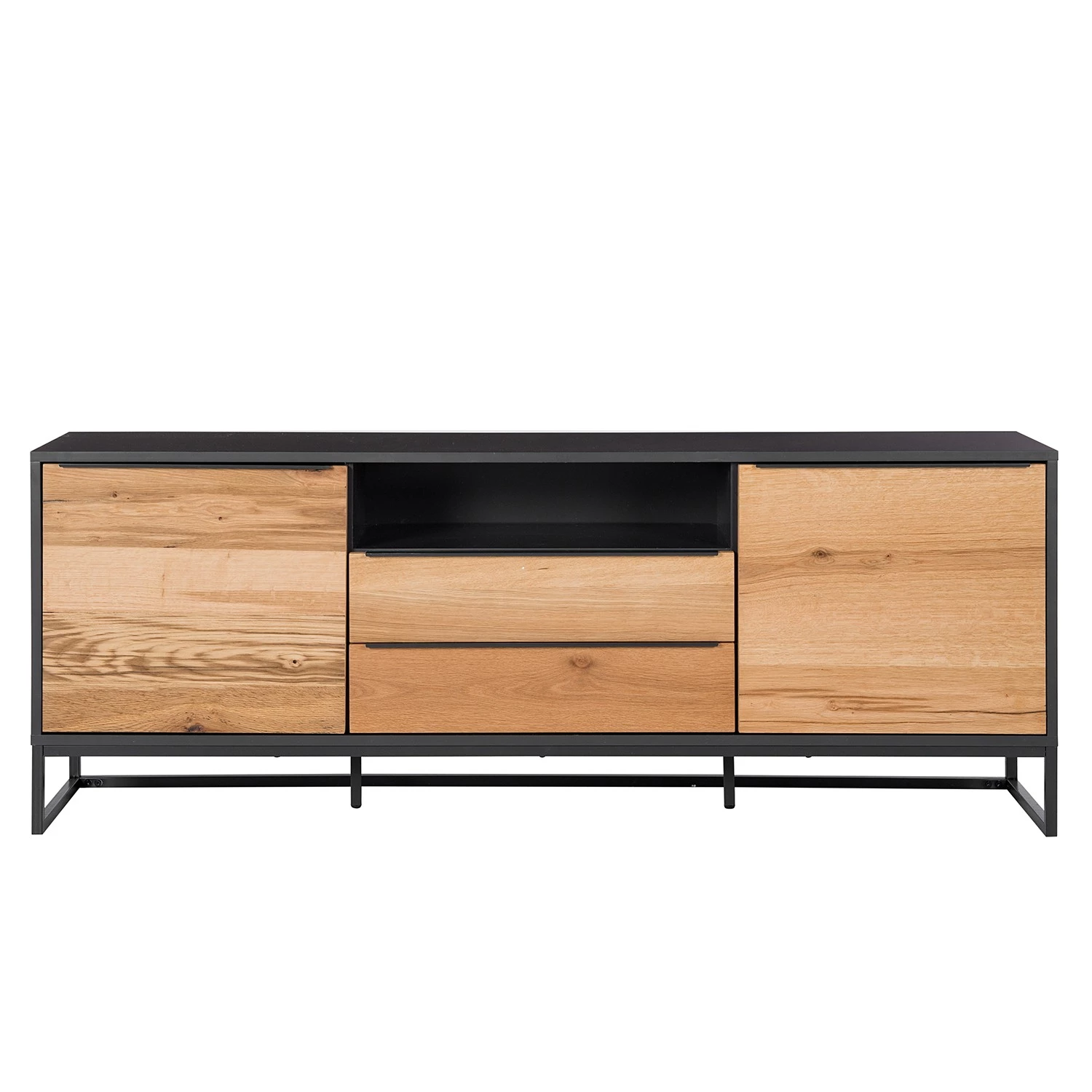 Red Living Buffet Barview II - Placage en chêne - Chêne / Anthracite 11 Red Living Buffet Barview II - Placage en chêne - Chêne / Anthracite – Image 9