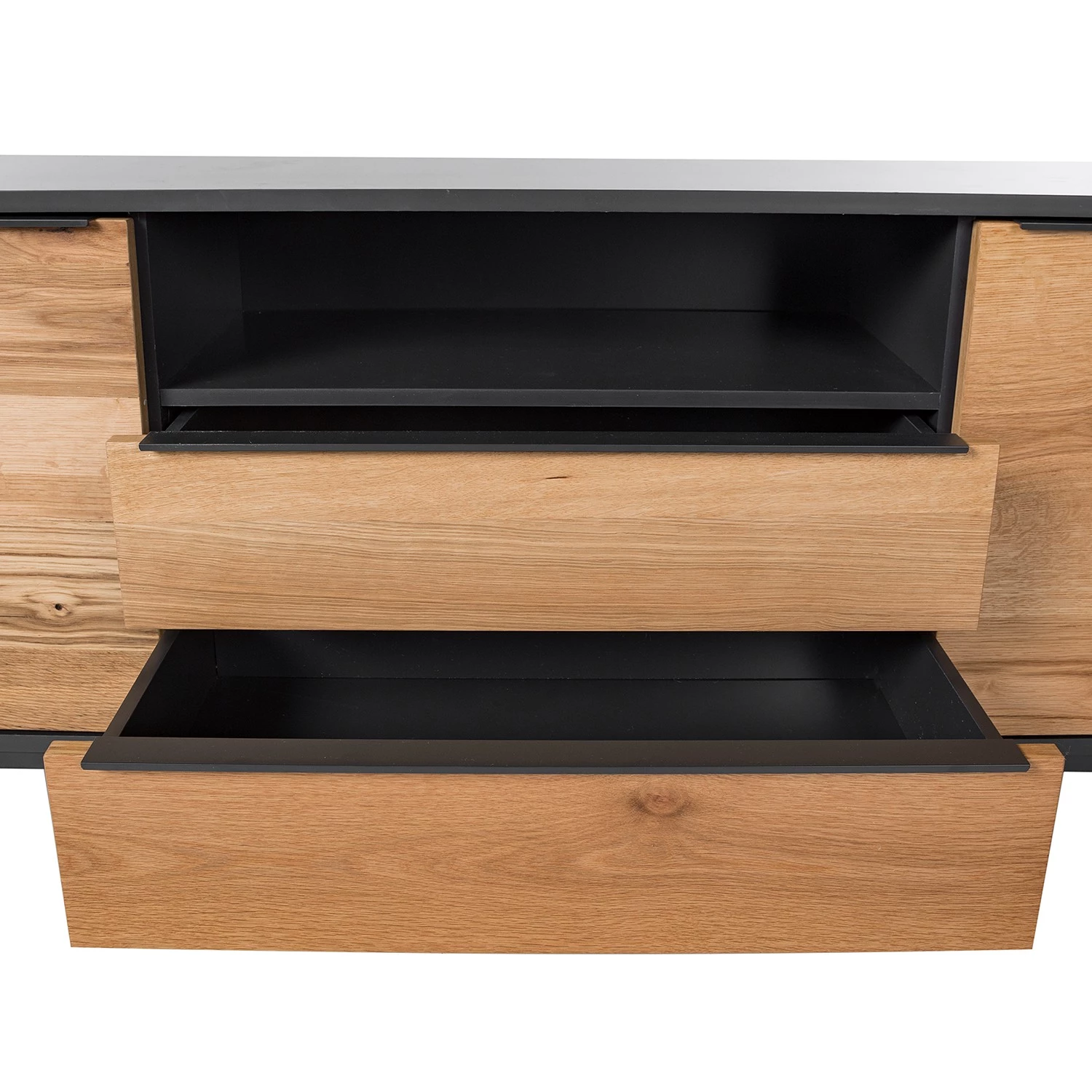 Red Living Buffet Barview II - Placage en chêne - Chêne / Anthracite 14 Red Living Buffet Barview II - Placage en chêne - Chêne / Anthracite – Image 12