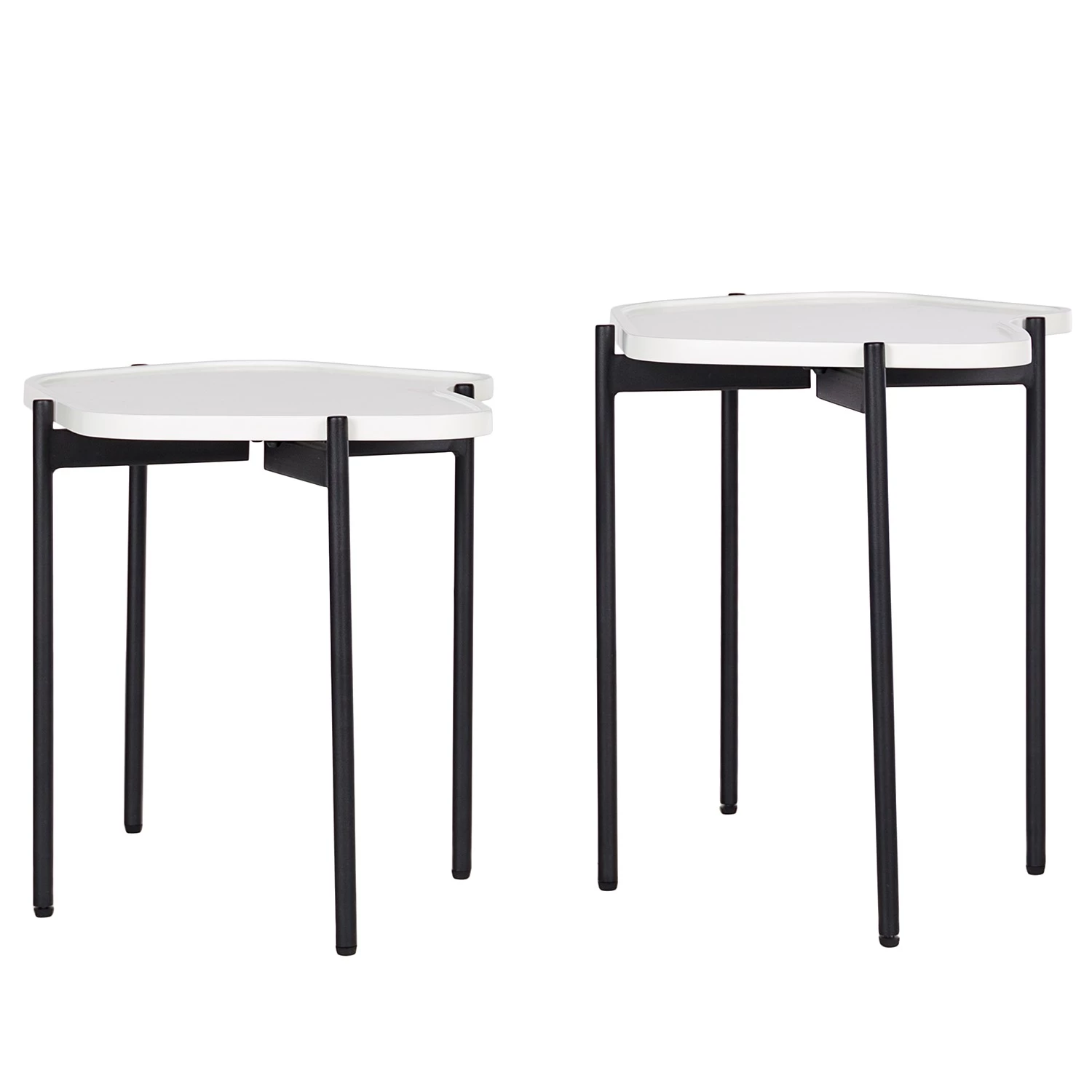 Red Living Bouts de canapé Morand (lot de 2) - Blanc 6 Red Living Bouts de canapé Morand (lot de 2) - Blanc – Image 4